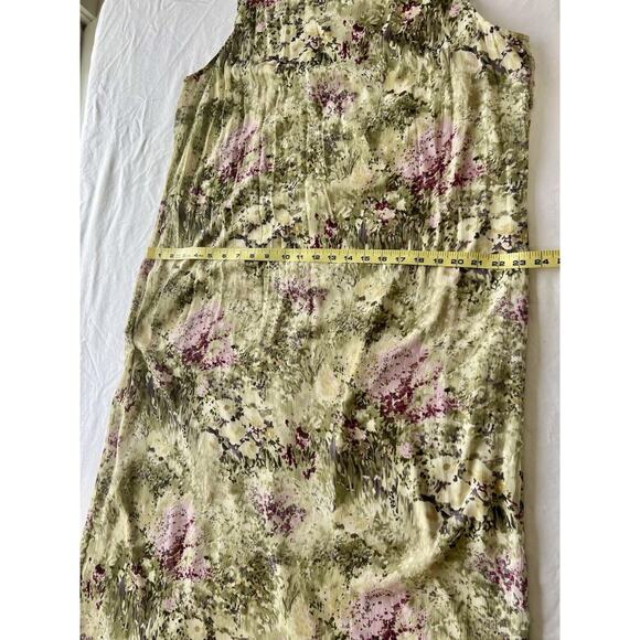 Kari MIDI Dress 90’s Y2K Sleeveless Green Purple SZ 18** Fairy Spring Lined - Picture 5 of 10